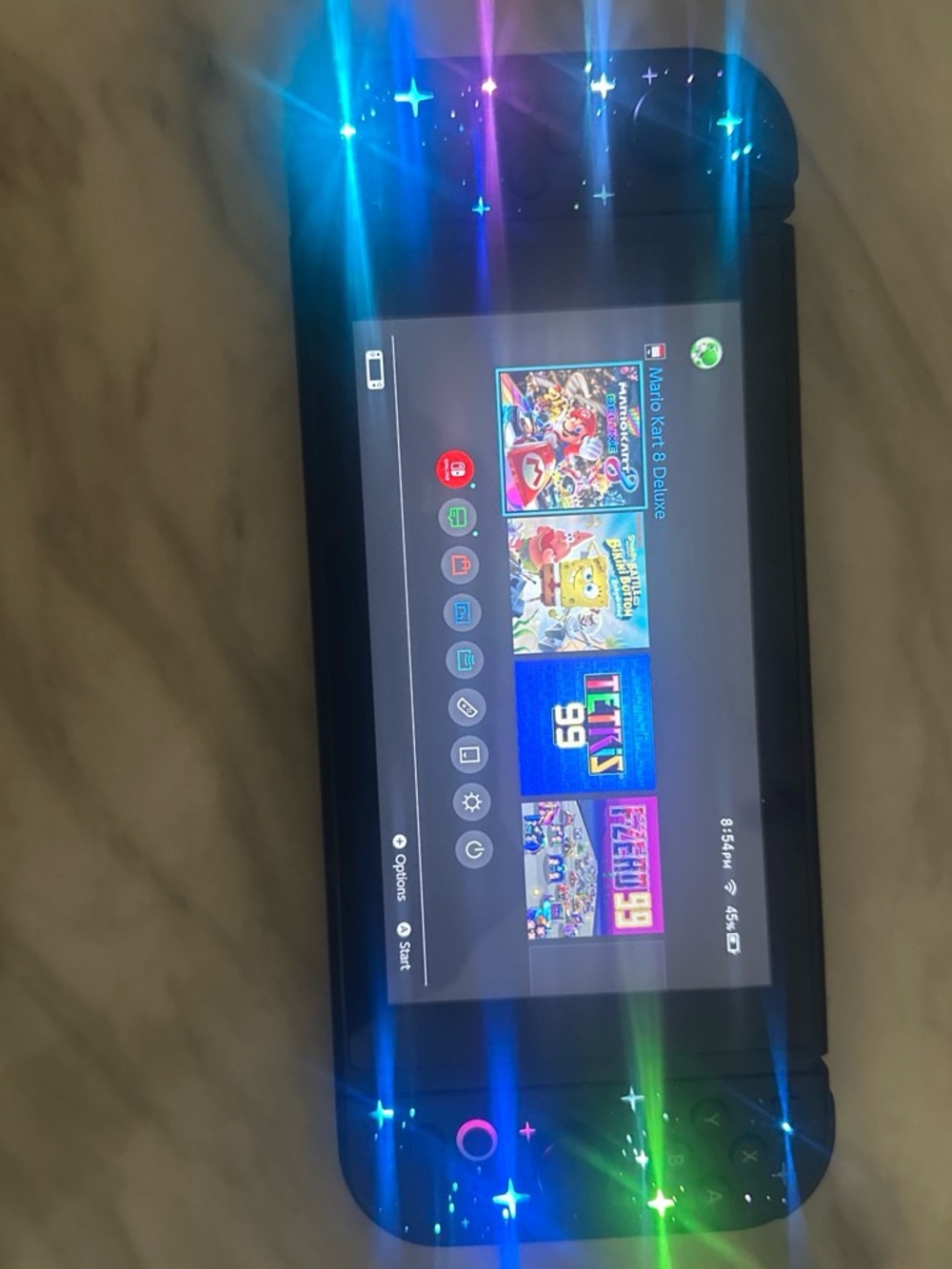 Nintendo Portable Tablet Console in Black with Blue LED Accents